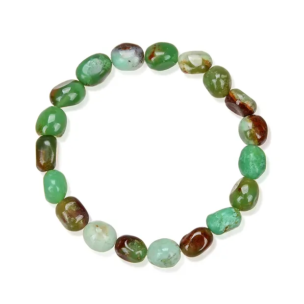 Bracelet, Chrysoprase, 10 x 8mm Nuggets | Marco Schreier