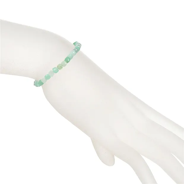 Armband, Chrysopras, 04mm Würfel, facettiert | Edelsteine, Heilsteine & Schmuck