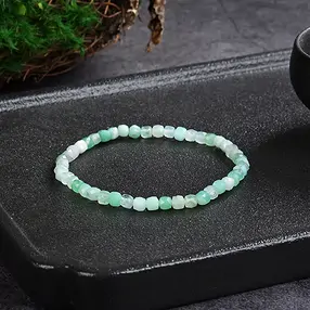 Bracelet, Chrysoprase, 04mm cube, facetté | Marco Schreier