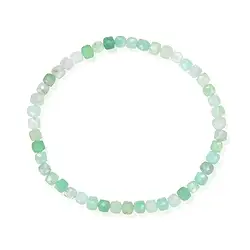 0605251005 Bracelet, Chrysoprase, 04mm cube, faceted | wholesaler gems & healing stones