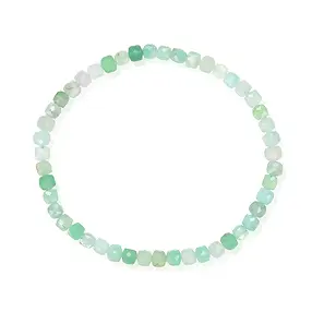 Bracelet, Chrysoprase, 04mm cube, facetté | Marco Schreier