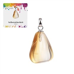 0605325106 Pendant Citrine (heated), Tumbled Stone small, rhodiniert | Marco Schreier