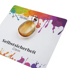 Pendentif Citrine (chauffée), Pierre roulée grande, rhodiée | Marco Schreier