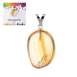0605325107 Pendant Citrine (heated), Tumbled Stone large, rhodiniert | Marco Schreier