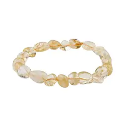 0605350020 Bracelet, Citrine (heated), 10 - 12mm nuggets | wholesaler gems & healing stones