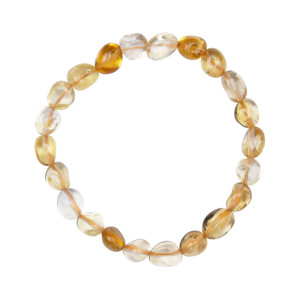 Bracelet, Citrine (heated), 08-10mm nuggets | wholesaler gems & healing stones