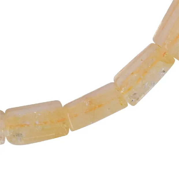 Armband, Citrin (gebr.), 10 x 10mm Quadrate, facettiert | Marco Schreier