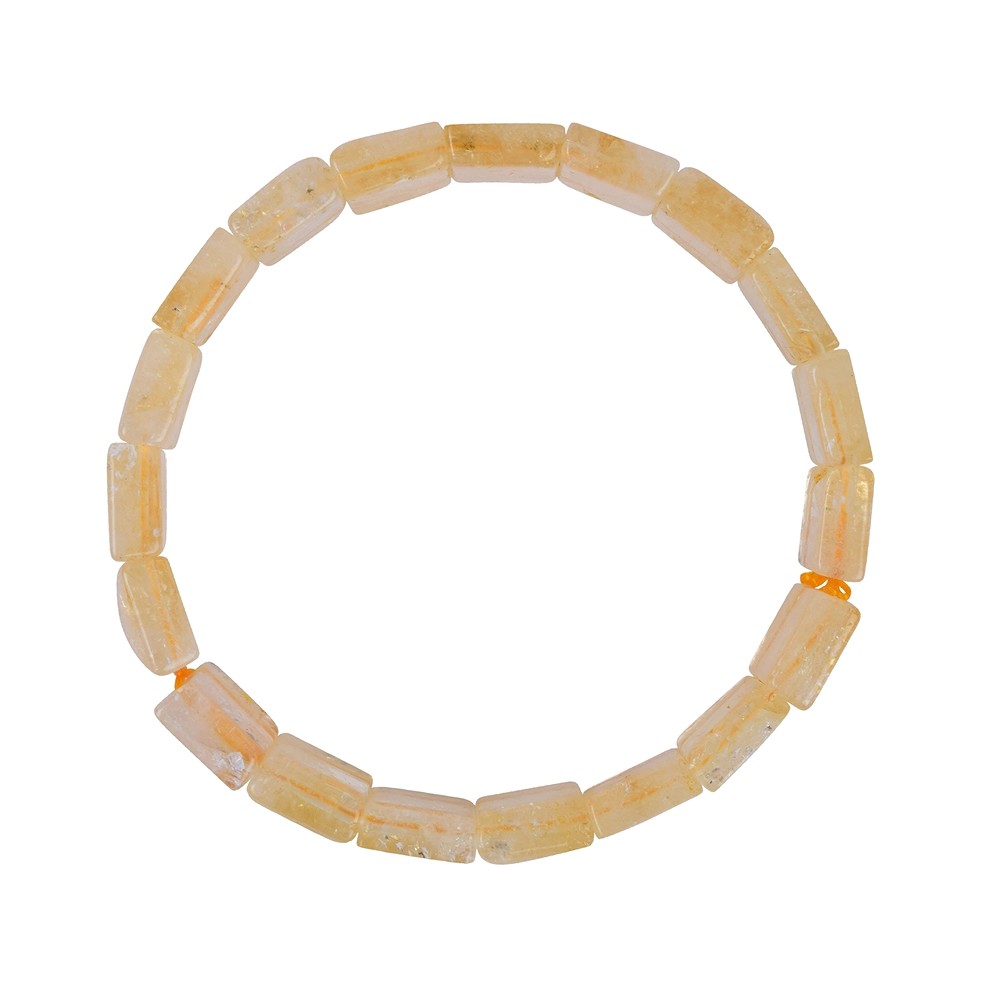 Armband, Citrin (gebr.), 10 x 10mm Quadrate, facettiert | Marco Schreier