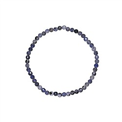 0605550231 Bracelet, Iolite, 03mm boules, facettes, 14cm (court) | Marco Schreier