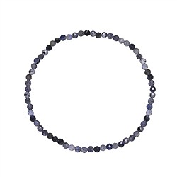 0605551031 Bracelet, Iolite, 03mm boules, facettes, 19cm | Marco Schreier
