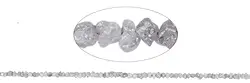 0606000002 Filo di cristalli grezzi, Diamante (grigio argento), 01-02mm (39cm) | Marco Schreier