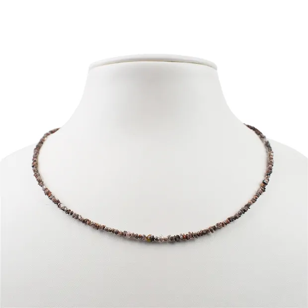 Bracelet raw crystals Diamond (red-brown), 22 - 26cm | Marco Schreier