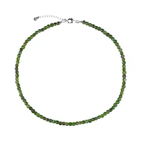 Chaîne Chromdiopside, cube (4mm), facetté, rhodié | Marco Schreier
