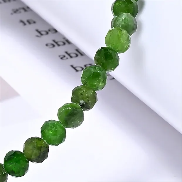 Armband, Chrompiosid, 03mm Kugeln, facettiert, 19cm | Marco Schreier