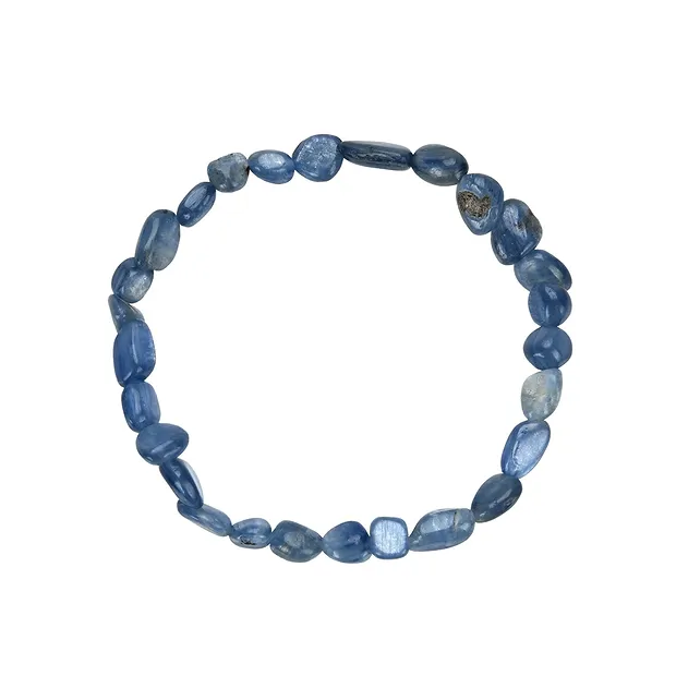 Bracciale, Cianite (blu), pepite da 08-10 mm | grossista gemme e pietre curative