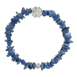 0606350082 Armband, Disthen, mit Kleeblatt | Großhändler Edelsteine, Heilsteine & Schmuck