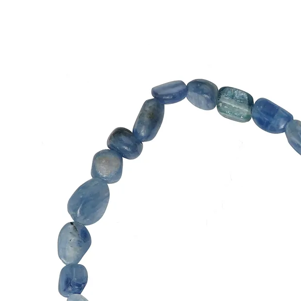 Bracelet, Kyanite (stab.) matt, 06 - 08mm nuggets | Marco Schreier
