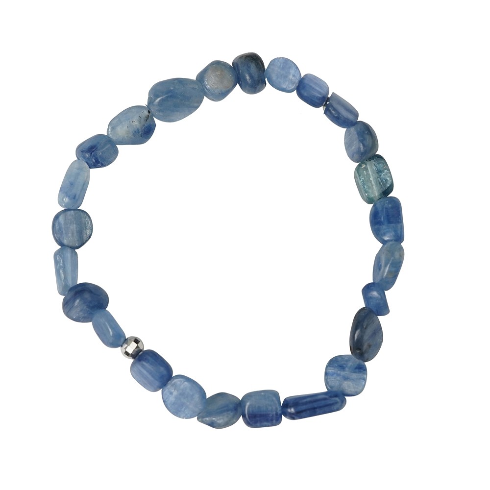 Bracelet, Kyanite (stab.) matt, 06 - 08mm nuggets | Marco Schreier