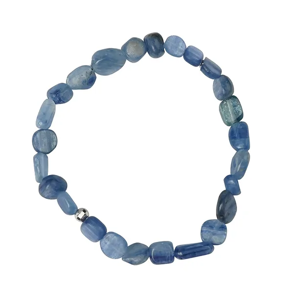 Bracelet, Kyanite (blue) matt, 06 - 08mm nuggets | Marco Schreier