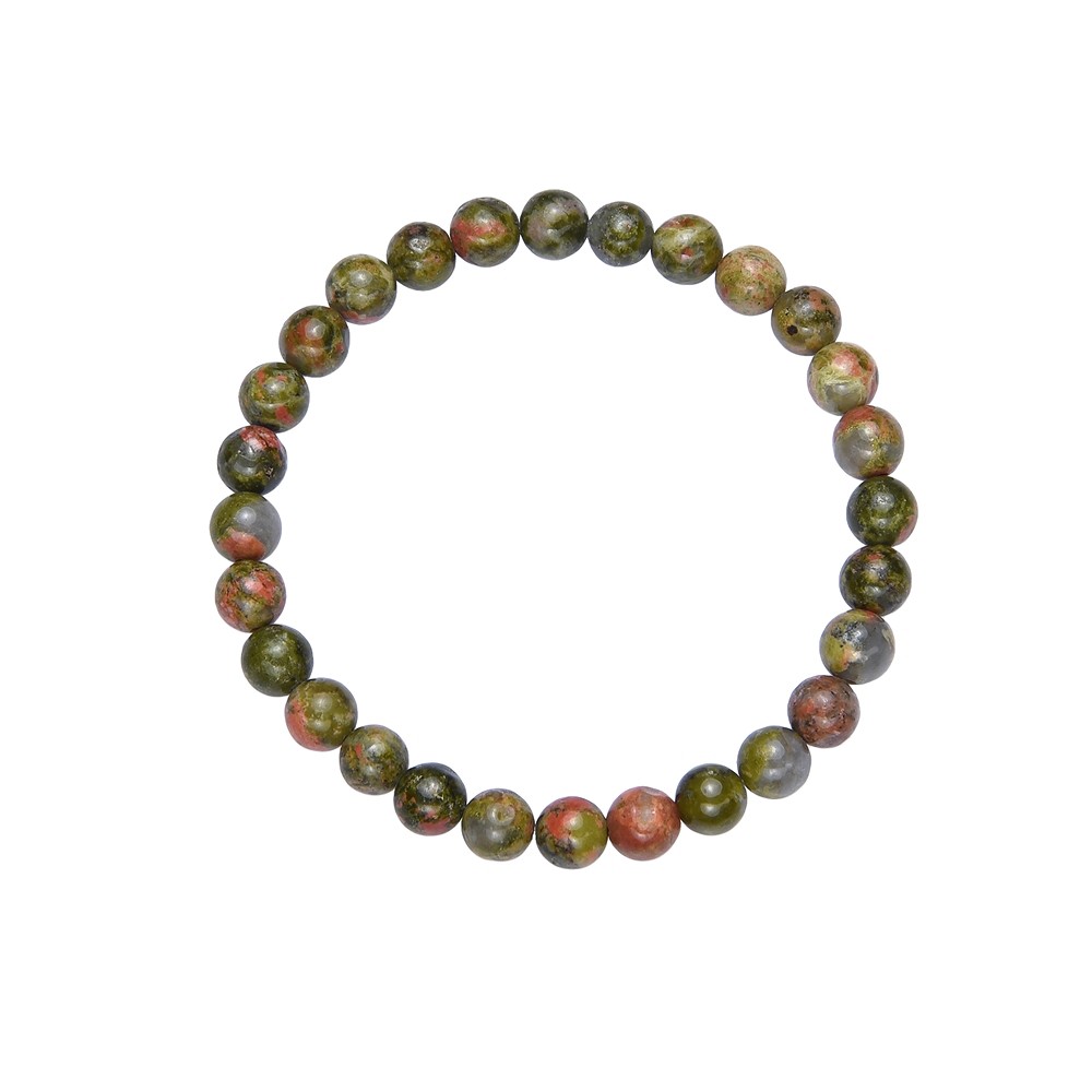 Bracelet, Unakite, 06mm perles rondes, 15cm (pour enfants) | Marco Schreier