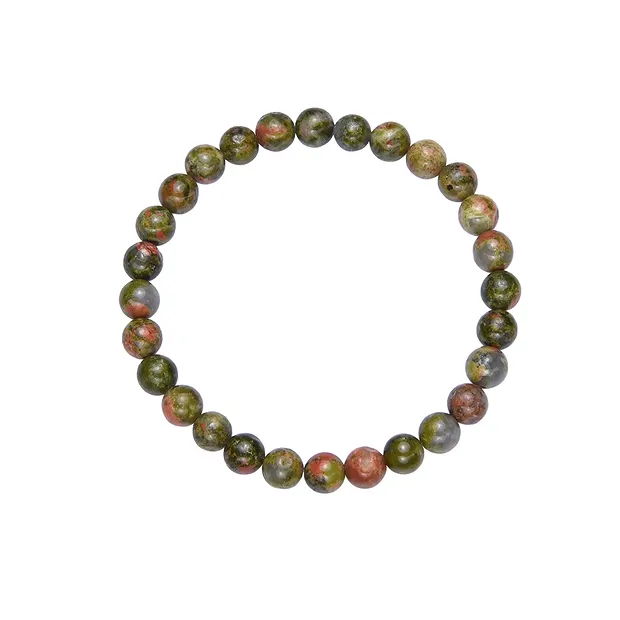 Bracelet, Unakite, 06mm beads, 15cm (for children) | Marco Schreier
