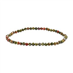 0606951031 Armband, Unakit, 03mm Kugeln, facettiert | GH Edelsteine, Heilsteine & Schmuck
