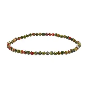 Armband, Unakit, 03mm Kugeln, facettiert | GH Edelsteine, Heilsteine & Schmuck