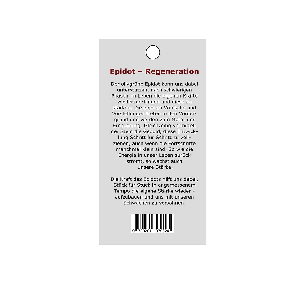 Kraftstein-Anhänger Epidot (Regeneration) | GH Edelsteine, Heilsteine & Schmuck