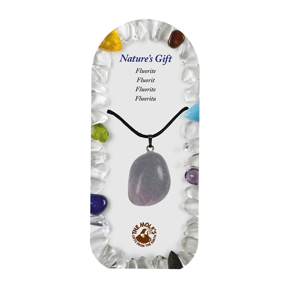 Tumbled Stone Pendant with eyelet, fluorite, for floor stand | Marco Schreier