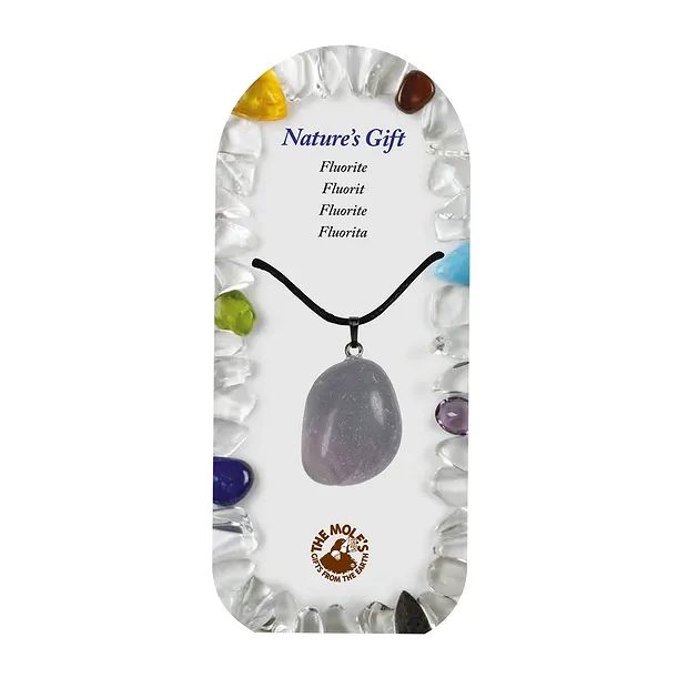 Pendentif en pierres roulées avec anneaux, Fluorite, pour support au sol | Marco Schreier