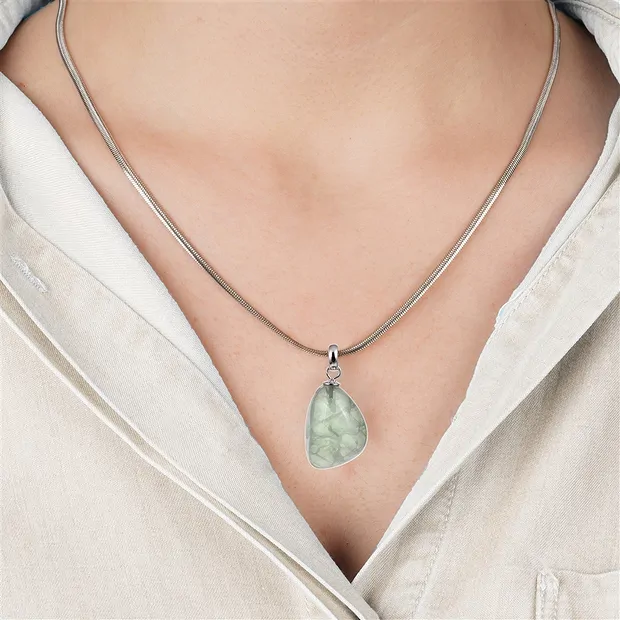 Pendant fluorite, Tumbled Stone small, rhodiniert | Marco Schreier