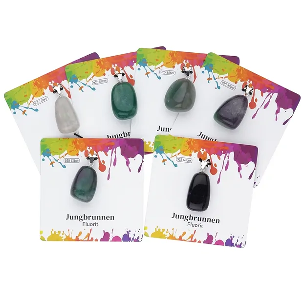 Colgante de fluorita, Piedra rodada grande, rodinado | Marco Schreier