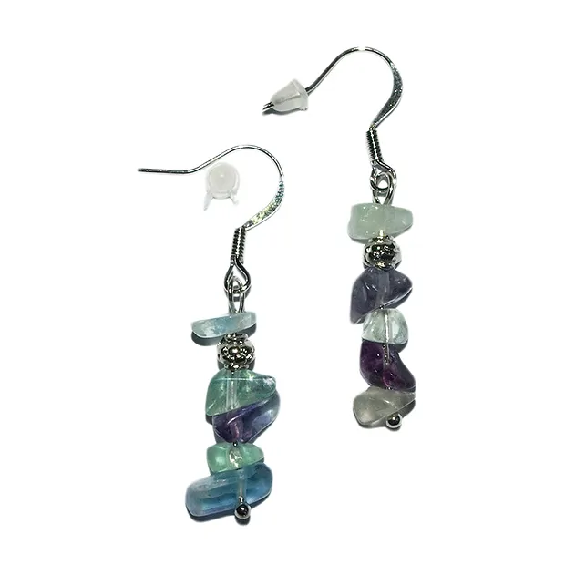 Splitterohrhänger, Fluorit, Metall | Großhandel Edelsteine, Heilsteine & Schmuck