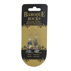 0607240005 Ohrhänger Barock Classic, Fluorit | Großhändler Edelsteine, Heilsteine & Schmuck