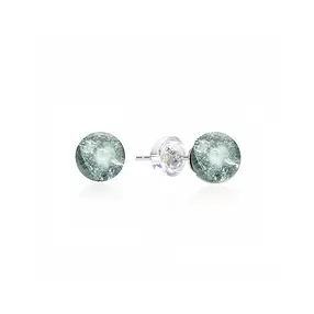 Earstuds fluorite, ball, 6mm, rhodiniert, loose | gems, healing stones & jewelry