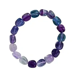 0607250020 Bracciale, fluorite, pepite da 10-12 mm | grossista gemme e pietre curative