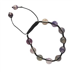 0607250034 Bracelet, fluorite, 10mm beads, shambala for tightening | Marco Schreier