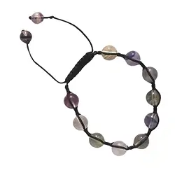 0607250034 Bracelet, fluorite, 10mm beads, shambala for tightening | Marco Schreier