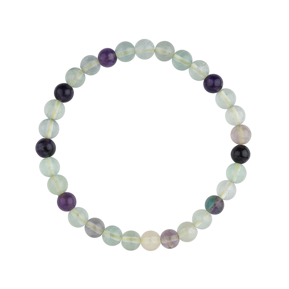 Bracciale, fluorite, perline da 06 mm | grossista gemme e pietre curative
