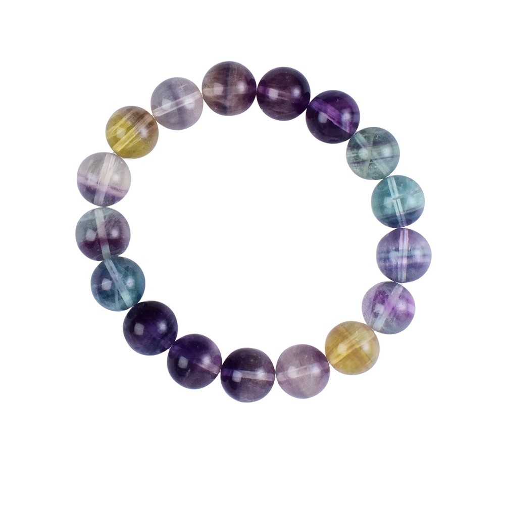 Bracciale, fluorite extra, perle di 12-13 mm | grossista gemme e pietre curative