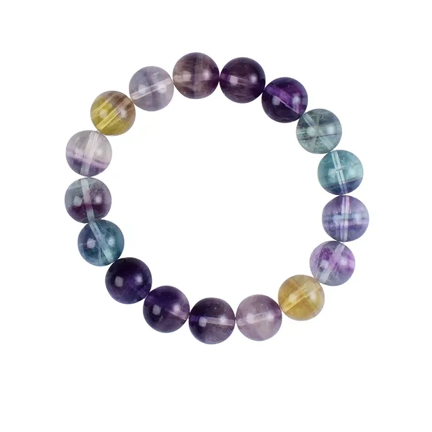 Bracciale, fluorite extra, perle di 12-13 mm | grossista gemme e pietre curative