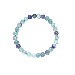 0607250206 Bracelet, Fluorite, 06mm boules, 15cm (pour enfants) | Marco Schreier