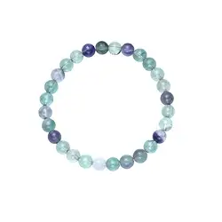 0607250206 Bracelet, fluorite, 06mm beads, 15cm (for children) | Marco Schreier