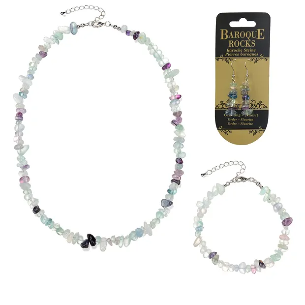 Schmuckset Barock Classic Fluorit | Großhändler Edelsteine, Heilsteine & Schmuck