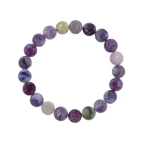 Bracelet, Lepidolite/Biotite, 10 - 11mm spheres | gems, healing stones & jewelry