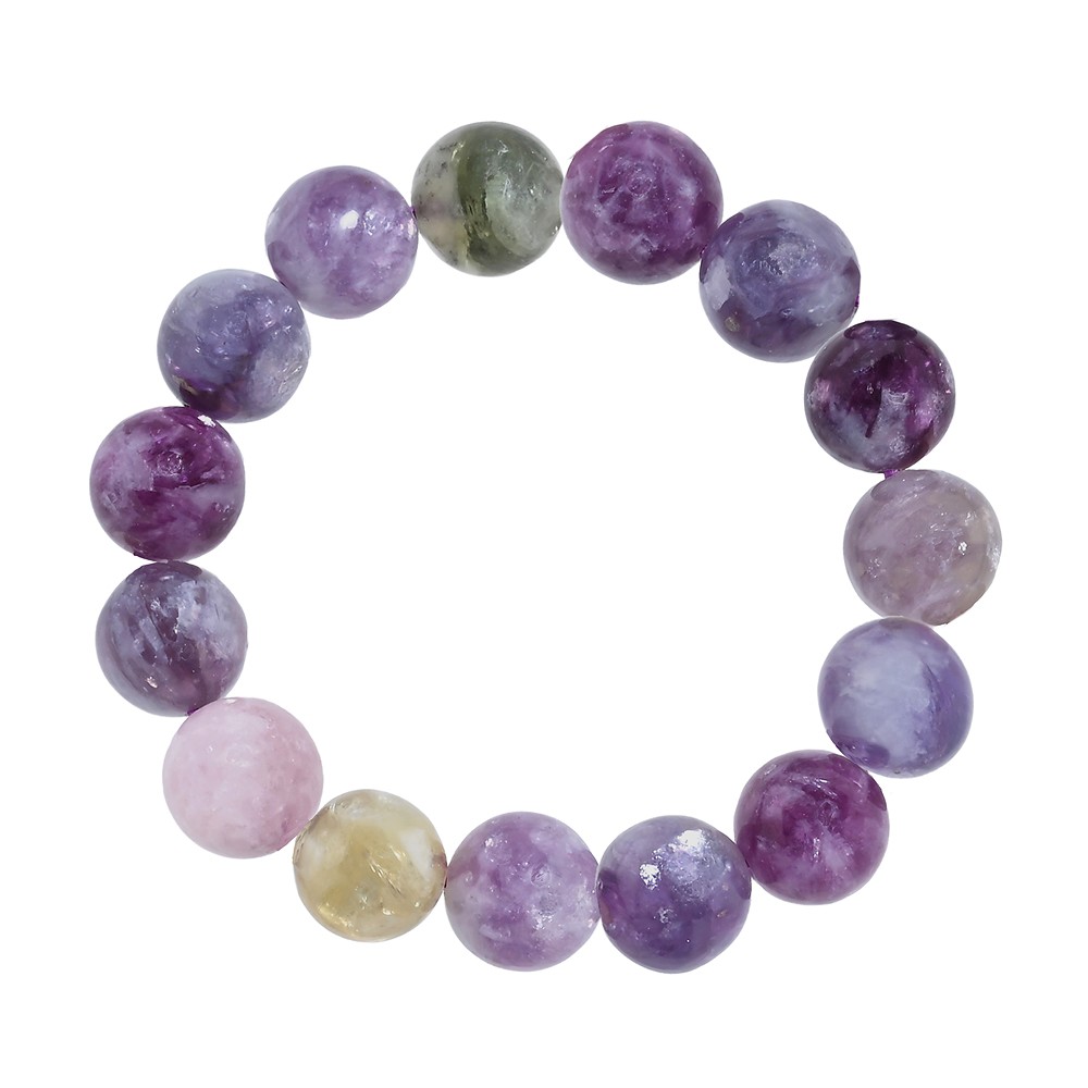 Pulsera, Lepidolita/biotita, cuentas de 12 mm | Marco Schreier