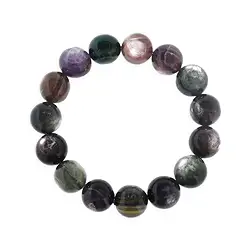 0607850197 Bracelet, Lepidolite/Muscovite green (stab.), 16 - 17mm beads | Marco Schreier