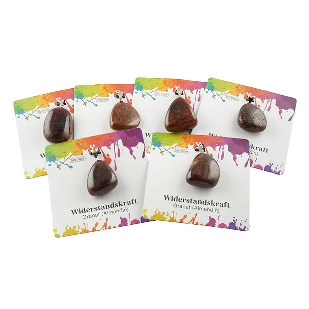 Pendentif Grenat (Almandin), Pierre roulée grande, rhodié | Marco Schreier