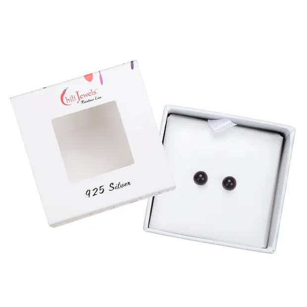 Ohrstecker Granat, Kugel, 4mm, rhodiniert | GH Edelsteine, Heilsteine & Schmuck