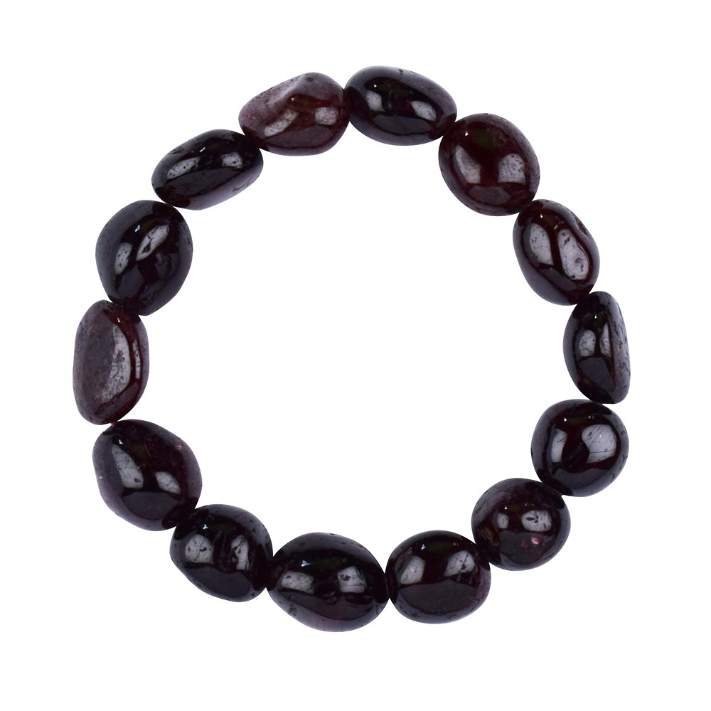 Bracelet, garnet, 10 - 12mm nuggets | wholesaler gems, healing stones & jewelry